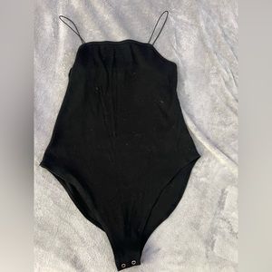 Black spaghetti strap body suit, size larger, Wild Fable